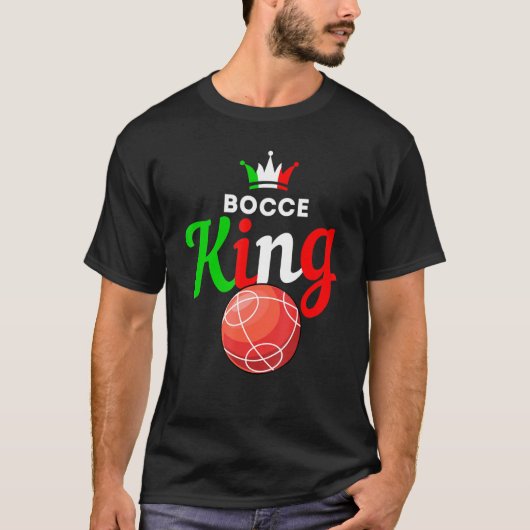 Mannen vuurbal - Fun Yard Game - Bocce King T-shirt (Voorkant)