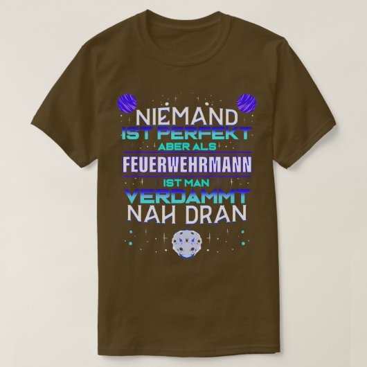 Mannen Vuurman-cadeau vrijwilliger voor de brandwe T-shirt (Design voorkant)