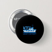 Mannen waar is de veerboot_ veerboot schip ronde button 5,7 cm (Voorkant /achterkant)
