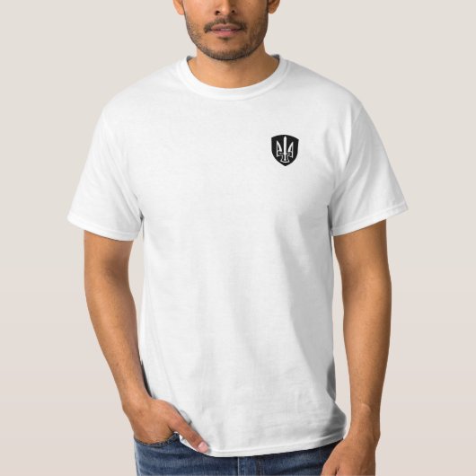 Mannen Waarde T-Shirt met Oekraïense driedeling (Voorkant)