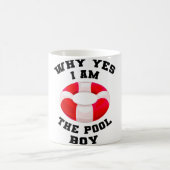Mannen waarom ik de Pool Boy Funny Swimming ben Koffiemok (Center)