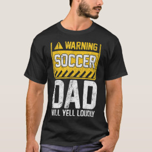 Mannen waarschuwing Voetbal Pap Retro Soccer Fath T-shirt