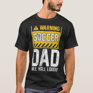 Mannen waarschuwing Voetbal Pap  Retro Soccer Fath T-shirt