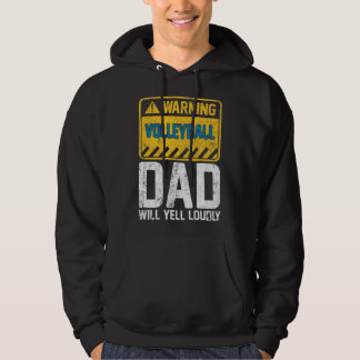 Mannen waarschuwing Volleybal Pap  Retro Volleyba Hoodie