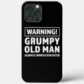 Mannen waarschuwing voor het oude man Case-Mate iPhone case (Achterkant)