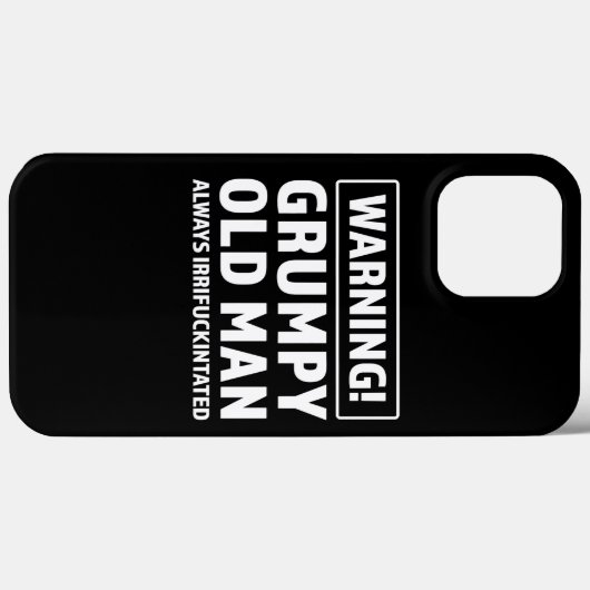 Mannen waarschuwing voor het oude man Case-Mate iPhone case (Achterkant (horizontaal))