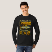 Mannen Walleye Vist Fisherman Rod Walleye Zee Cha T-shirt (Voorkant volledig)