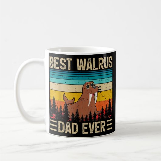 Mannen Walrus  Funny Best Walrus Pap ooit Koffiemok (Links)