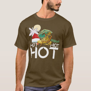 Mannen warme kerst in juli, surfende feestdagen t-shirt