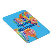 Mannen warme luchtballon Waterverf Birthday Magnet Magneet (Rechterzijde)