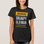 Mannen 'warning Grumpy Old Man' T-shirt (Voorkant)