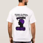 Mannen Wat zit er in je hoofd? Kort hoes T Shirt (Achterkant)