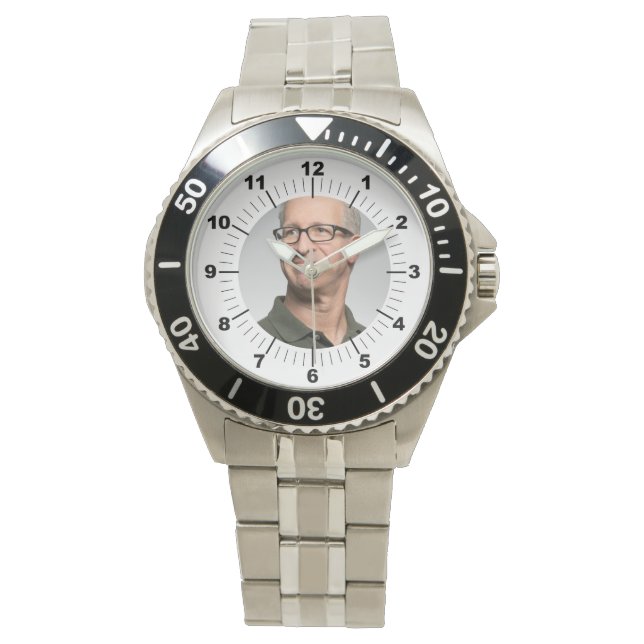 Mannen Watch - Gepersonaliseerd - Roestvrij staal Horloge (Voorkant)