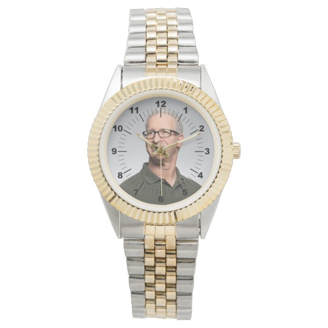 Mannen Watch - Gepersonaliseerd - Two-tone Horloge (Voorkant)