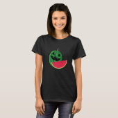 Mannen watermeloen Slice Melon Lazy Halloween Cost T-shirt (Voorkant volledig)