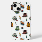 Mannen Waterverf Vist Gear Pattern Case-Mate iPhone Case (Achterkant)