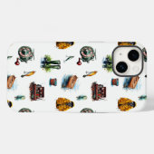 Mannen Waterverf Vist Gear Pattern Case-Mate iPhone Case (Achterkant (horizontaal))