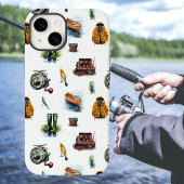 Mannen Waterverf Vist Gear Pattern Case-Mate iPhone Case