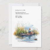 Mannen Waterverf Vist Verjaardagsfeest Kaart (Achterkant)