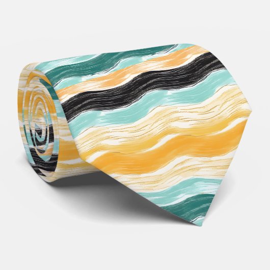 Mannen Wave Design Stropdas (Opgerold)
