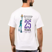 Mannen WDHOF® 25e Jubileum t-shirt - wit (Achterkant)