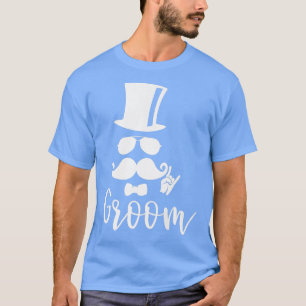 Mannen weduwschap Gift Groom Couple Verloving T-shirt