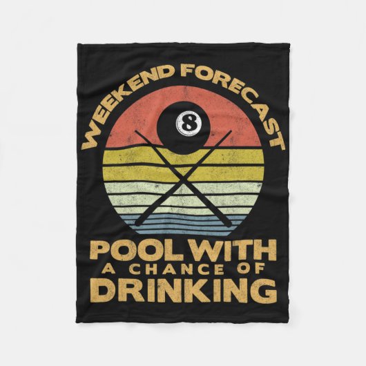 Mannen Weekend Forecast Pool met een verandering v Fleece Deken (Voorkant)