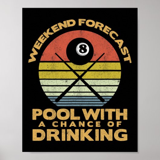 Mannen Weekend Forecast Pool met een verandering v Poster (Voorkant)