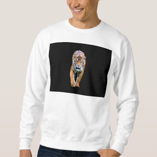 Mannen Weer een witshirt met Tiger Trendy Trui (Voorkant)