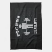 Mannen Weightlift Gym Towel Theedoek (Verticaal)