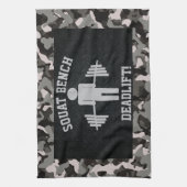 Mannen Weightlift Gym Towel Theedoek (Verticaal)