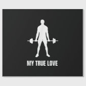 Mannen Weightlifter Barbell Training Outfit Cadeaupapier (Vlak)