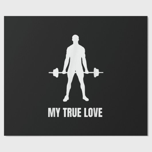 Mannen Weightlifter Barbell Training Outfit Cadeaupapier (Vlak)