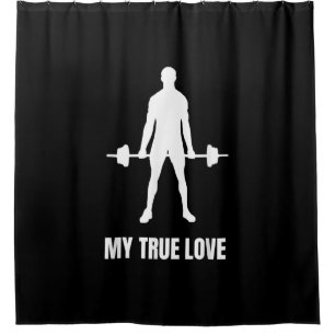 Mannen Weightlifter Barbell Training Outfit Douchegordijn