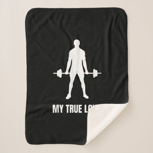 Mannen Weightlifter Barbell Training Outfit Sherpa Deken (Voorkant)