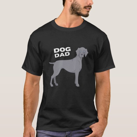 Mannen Weimaraner Dog Dad Man T-shirt (Voorkant)