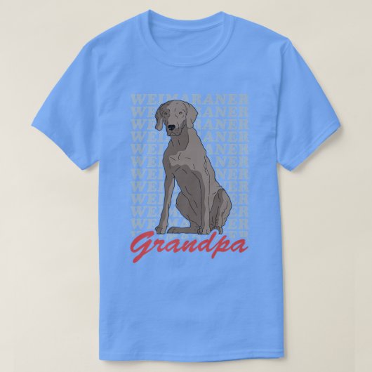 Mannen Weimaraner Grandpa Dog Owner Weimaraner Pre T-shirt (Design voorkant)