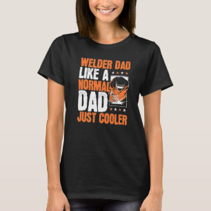 Mannen Welder Pa Steelwerker Papa Welding Vat T-shirt