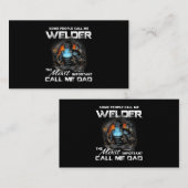 Mannen Welder Pap, het belangrijkste noem me papa Visitekaartje (Voorkant / Achterkant)