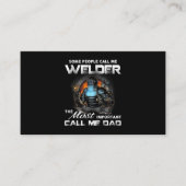 Mannen Welder Pap, het belangrijkste noem me papa  Visitekaartje (Voorkant)