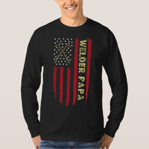 Mannen Welder Papa vs vlag  , Welder Dad , Nou ja T-shirt