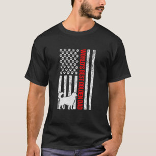 Mannen Wereld Beste Golden Retriever Papa  Ame T-shirt