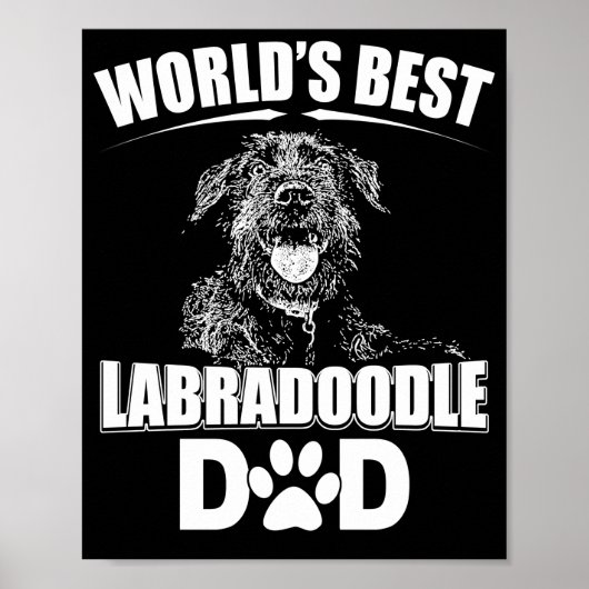 Mannen Wereld beste labradoele pa Dog Owner Poster (Voorkant)