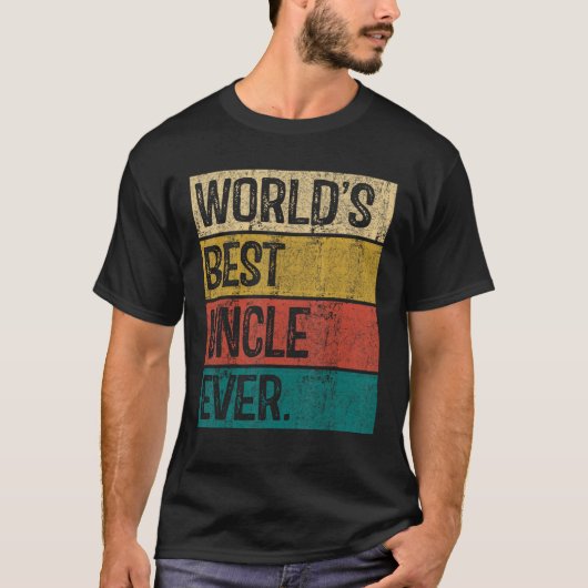 Mannen wereld beste oom ooit vader s t-shirt (Voorkant)