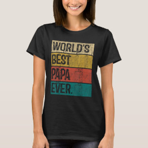 Mannen Wereld Beste Papa Ooit Pap Vader S D T-shirt