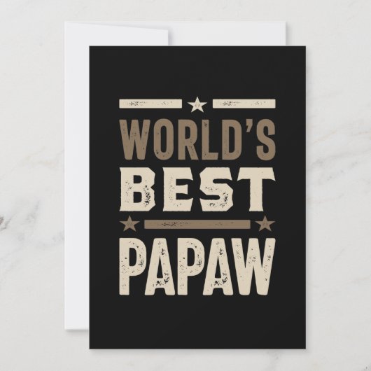 Mannen wereld beste Papaw Grandpa Gift Bedankkaart (Voorkant)