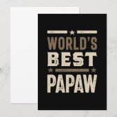 Mannen wereld beste Papaw Grandpa Gift Bedankkaart (Voorkant / Achterkant)