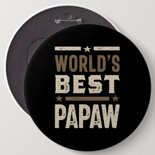 Mannen wereld beste Papaw Grandpa Gift Ronde Button 6,0 Cm