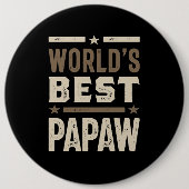 Mannen wereld beste Papaw Grandpa Gift Ronde Button 6,0 Cm (Voorkant)