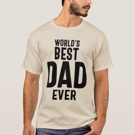 Mannen wereld beste vader ooit | Vader Gift T-shirt (Voorkant)